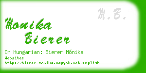 monika bierer business card