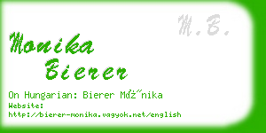 monika bierer business card